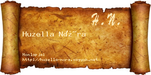 Huzella Nóra névjegykártya